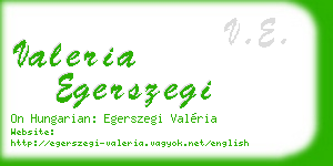 valeria egerszegi business card